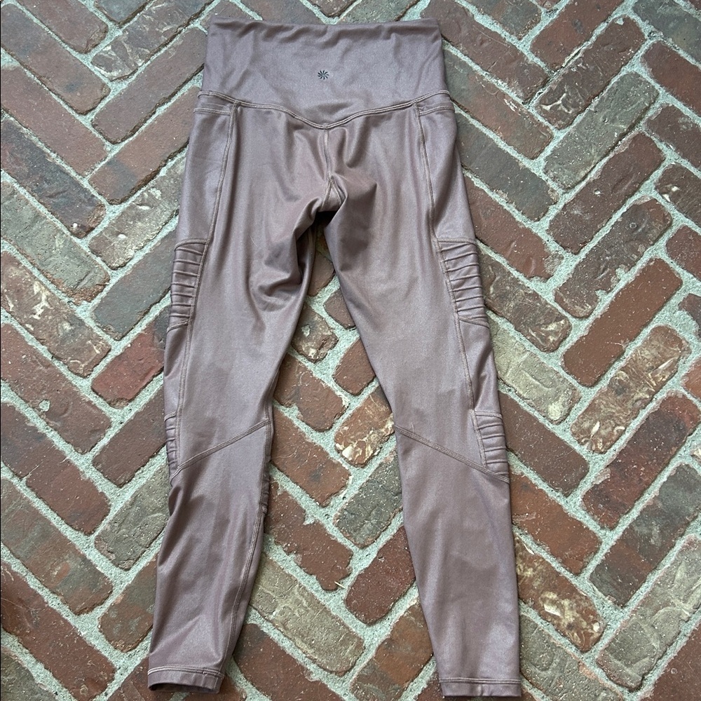Athleta Inclination Moto Shimmer Tights - Picture 4 of 6